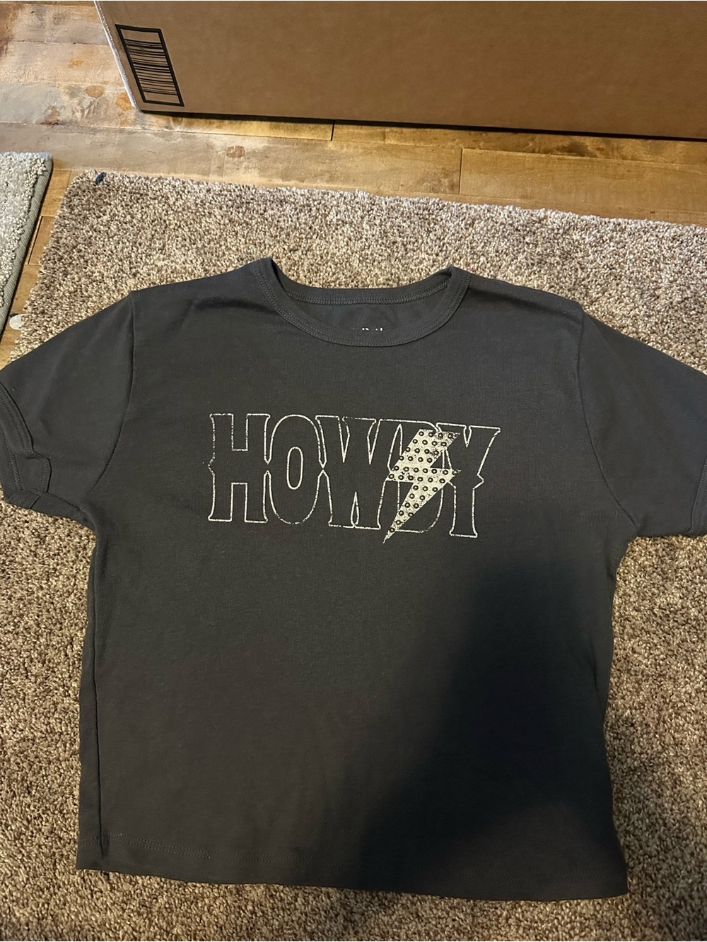 women’s HOWDY Graphic Tee with Studded Lightning